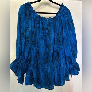 Elie Tahari Silk Off-The-Shoulder Blouse